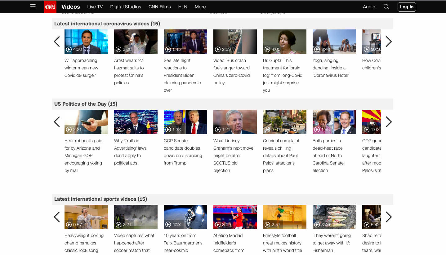 Estudio de caso 1: Noticias de video de CNN