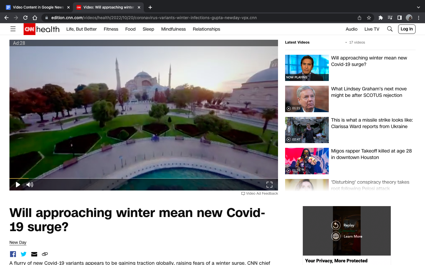 Estudio de caso 1: Noticias de video de CNN