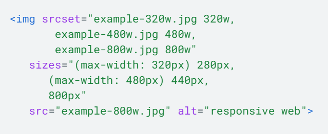 إنشاء صور مستجيبة