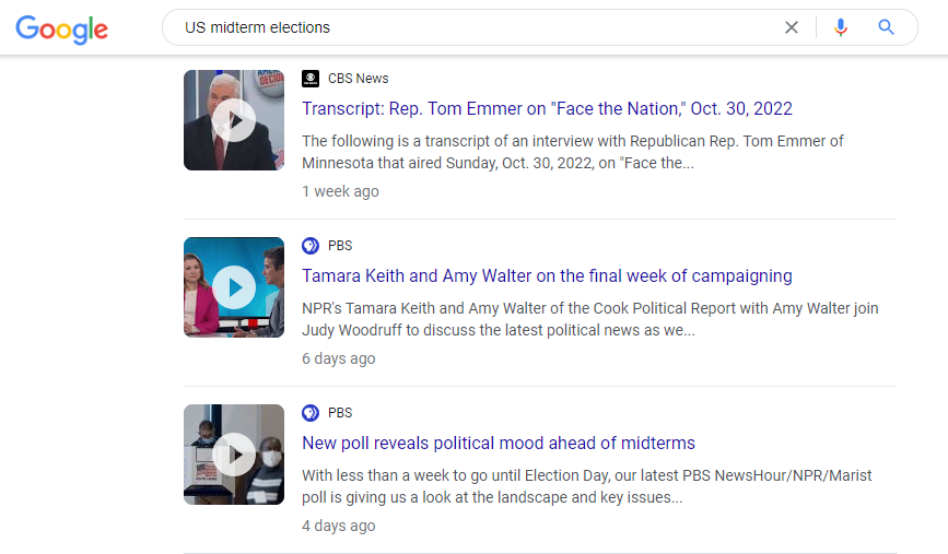Clasificar con miniaturas en Google News