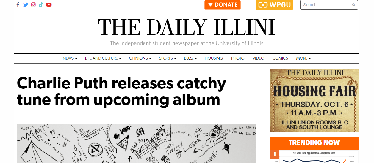 We next inspected the Daily Illini and here’s what we found