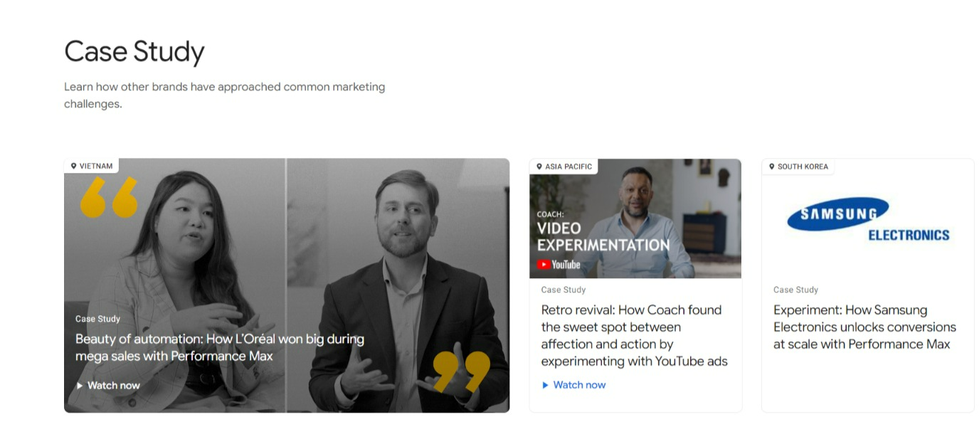 Mga Pag -aaral sa Kaso - Mag -isip sa Google