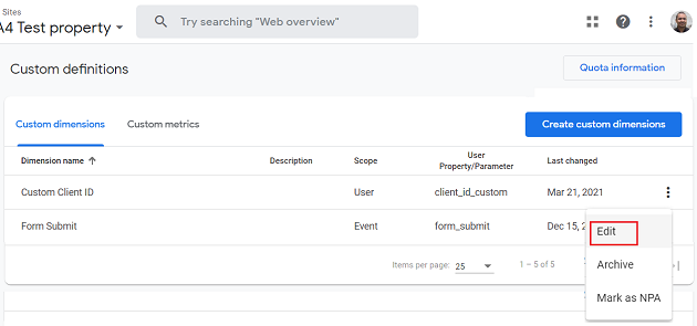 انقر على خيارات التحرير