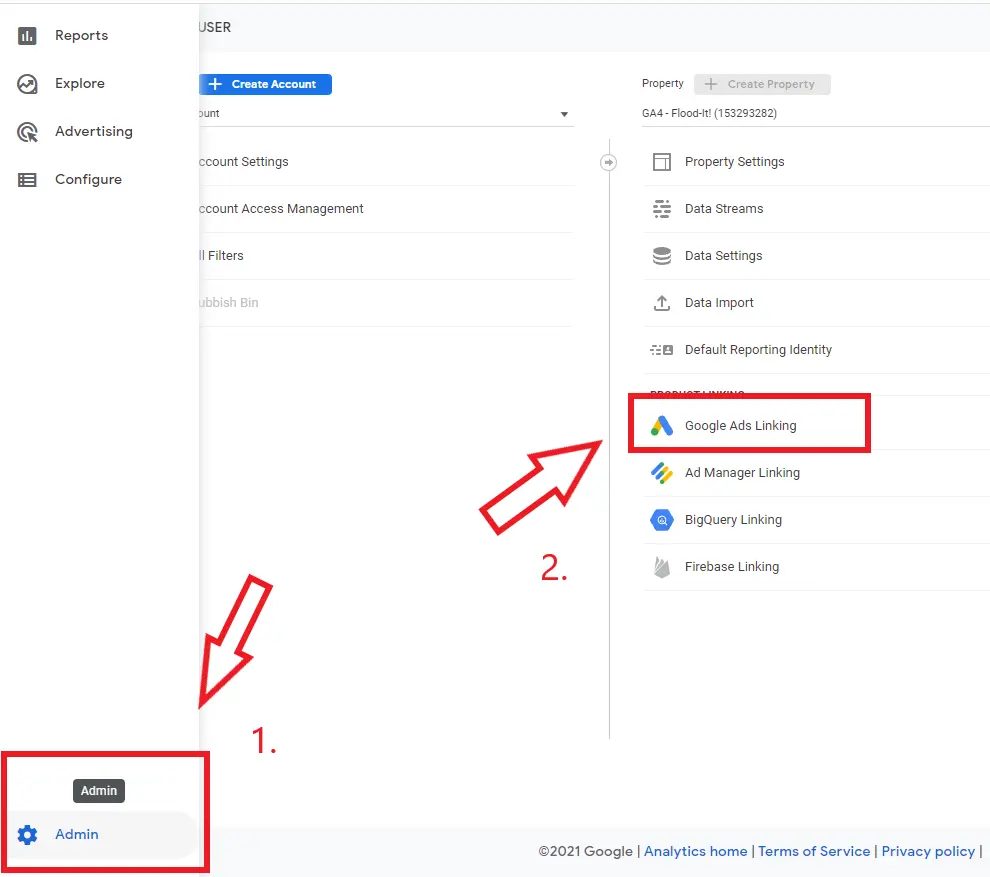 عدم ربط إعلانات Google مع وحدة التحكم في البحث