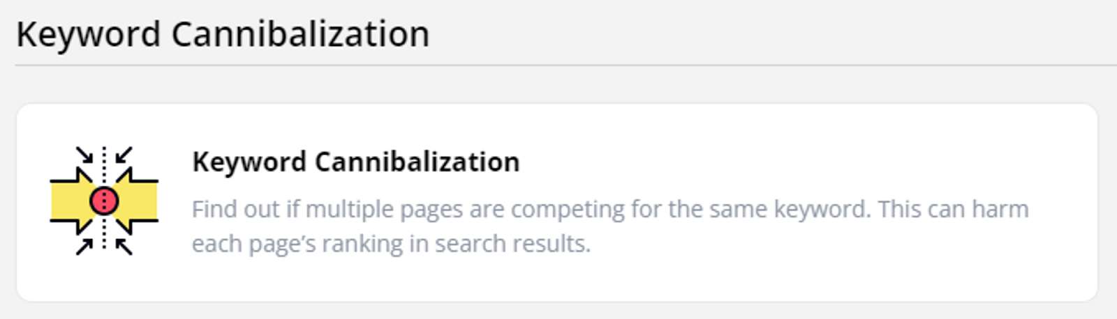 Keyword cannibalization