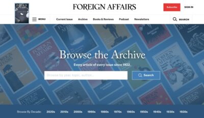 Foreign Affairs