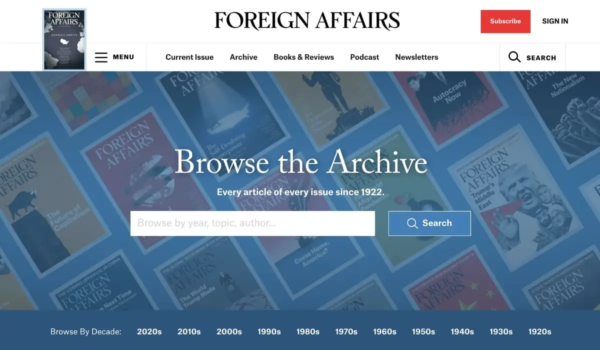 Foreign Affairs