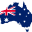 Flag-map of Australia